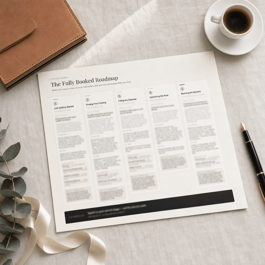 The Fully Booked Roadmap, the diagnostic that shows a venue its stage and the one move that matters next