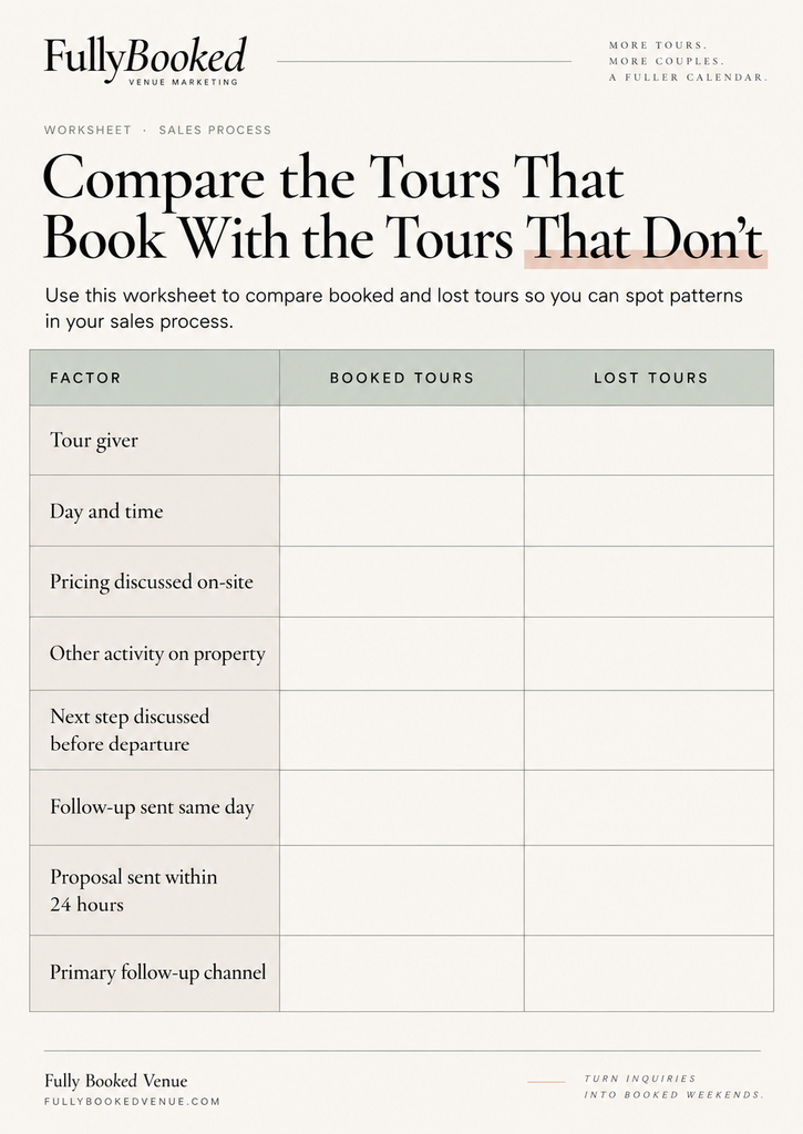 How to Improve Your Wedding Venue Tour Close Rate: 5 Tips + Practical Advice 3